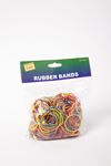 Rubber bands in plastic bag.